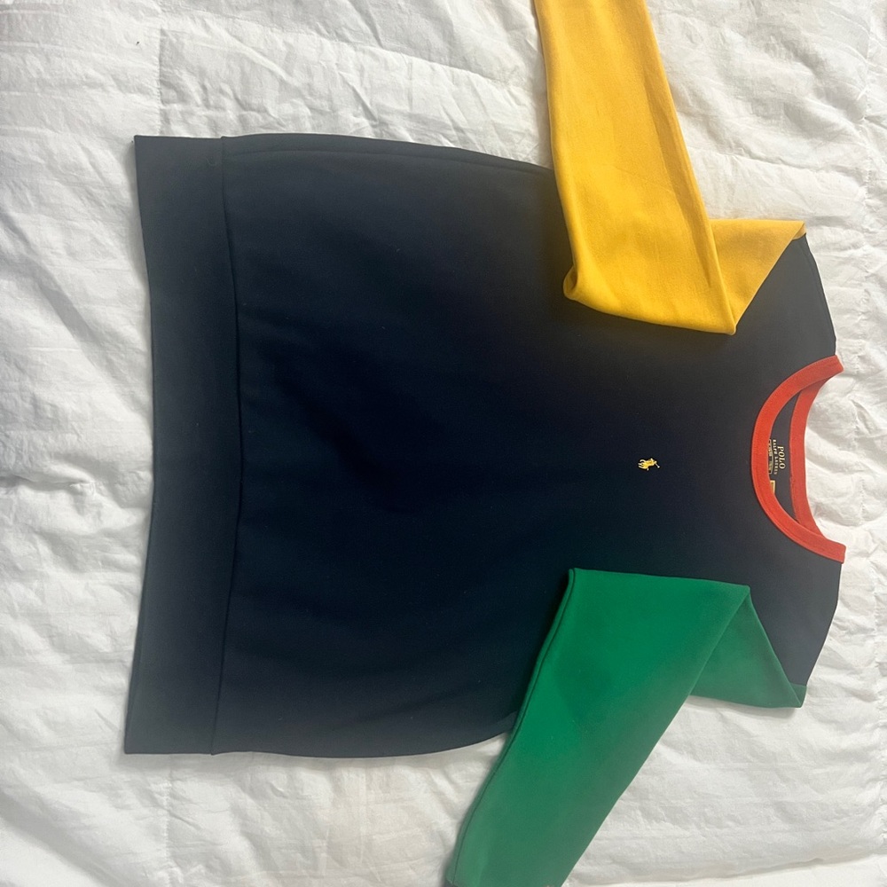 Polo by Ralph Lauren Kids Colorblock Sweatshirt - Navy, Yellow, Green